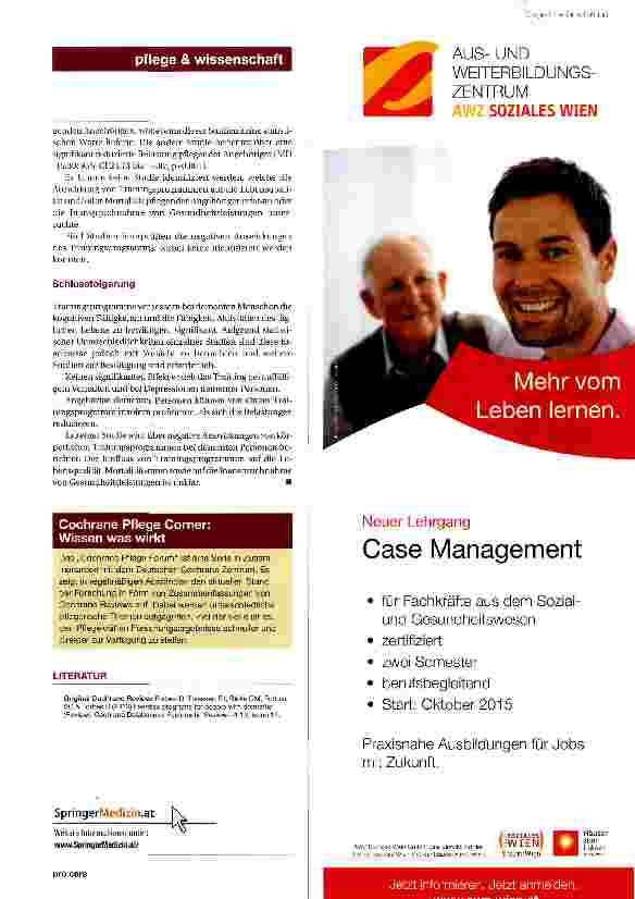 Vorschauseite 2: Cochrane Pflege Forum