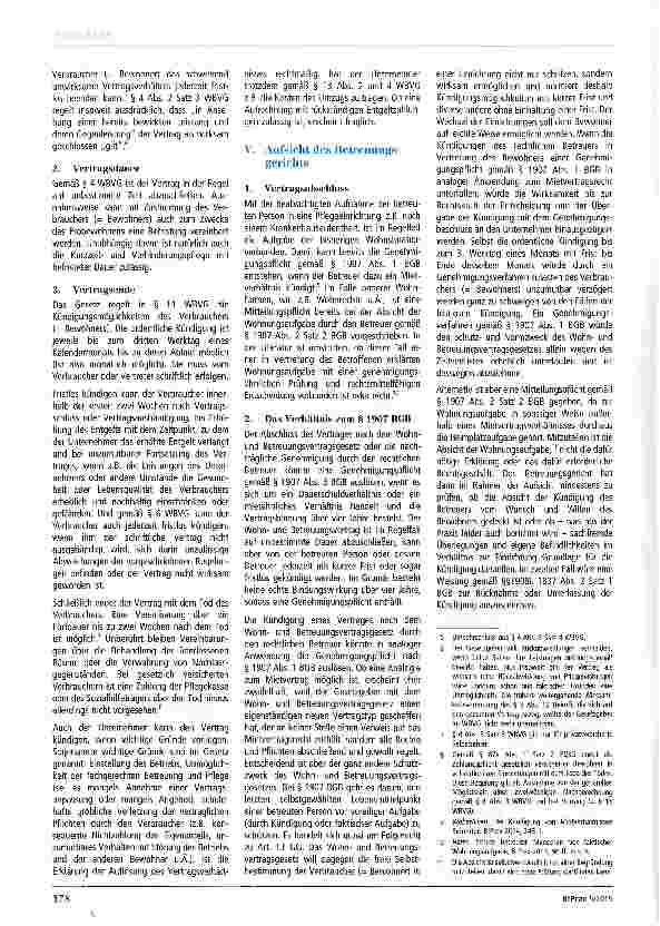 Vorschauseite 2: Das Wohnund Betreuungsvertragsgesetz (WBVG)