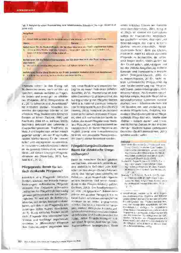Vorschauseite 6: Ist Pflege bereit für kritische Denker?