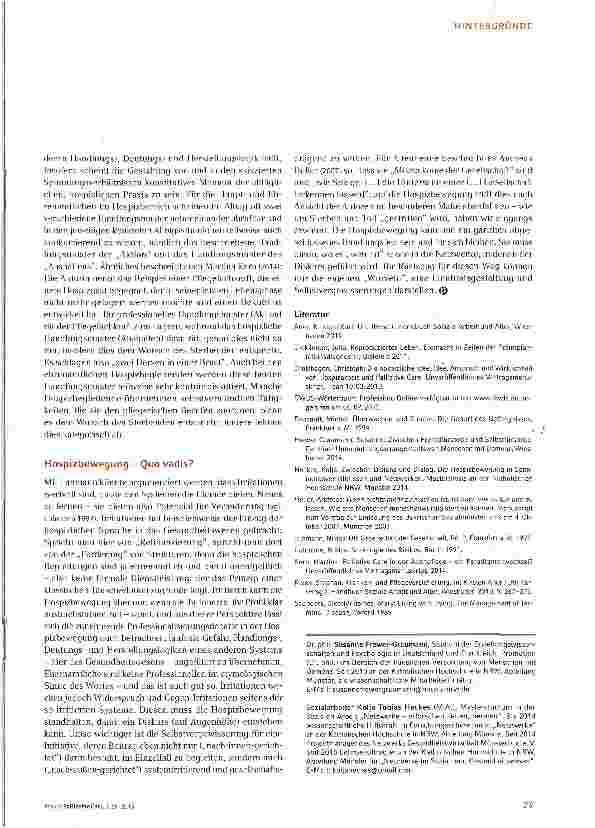 Vorschauseite 4: Hospizarbeit: Unsicherheiten gestalten und aushalten