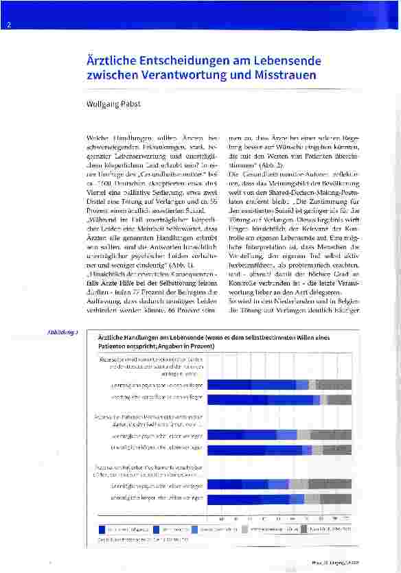 Vorschauseite 1: Ärztliche Entscheidungen am Lebensende zwischen Verantwortung und Misstrauen