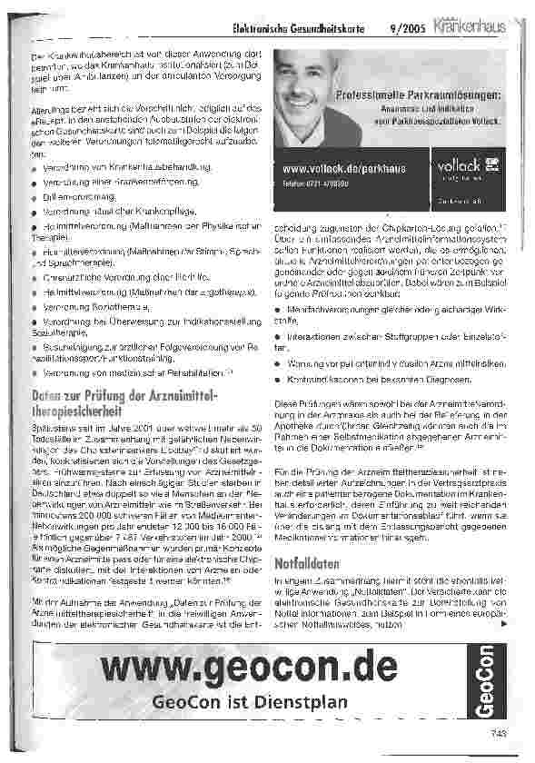 Vorschauseite 3: Elektronische Gesundheitskarte: Basis einer neuen Kommunikationsinfrastruktur im Gesundheitswesen
