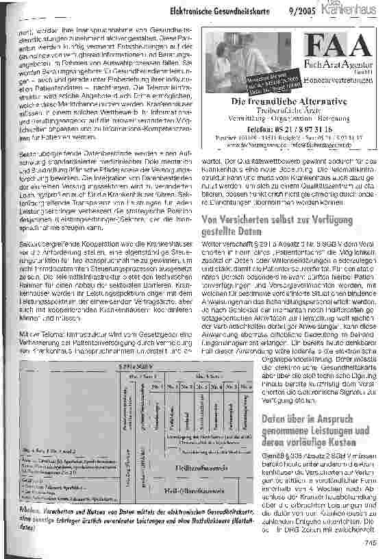 Vorschauseite 5: Elektronische Gesundheitskarte: Basis einer neuen Kommunikationsinfrastruktur im Gesundheitswesen