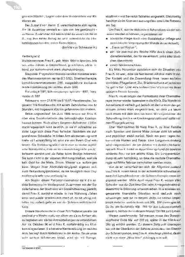 Vorschauseite 4: Den Tagen mehr Leben gebenDie ambulante Versorgung von Tumorpatienten durch die Brückenschwestern