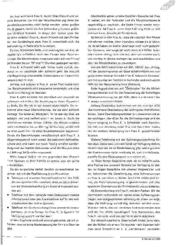 Vorschauseite 5: Den Tagen mehr Leben gebenDie ambulante Versorgung von Tumorpatienten durch die Brückenschwestern