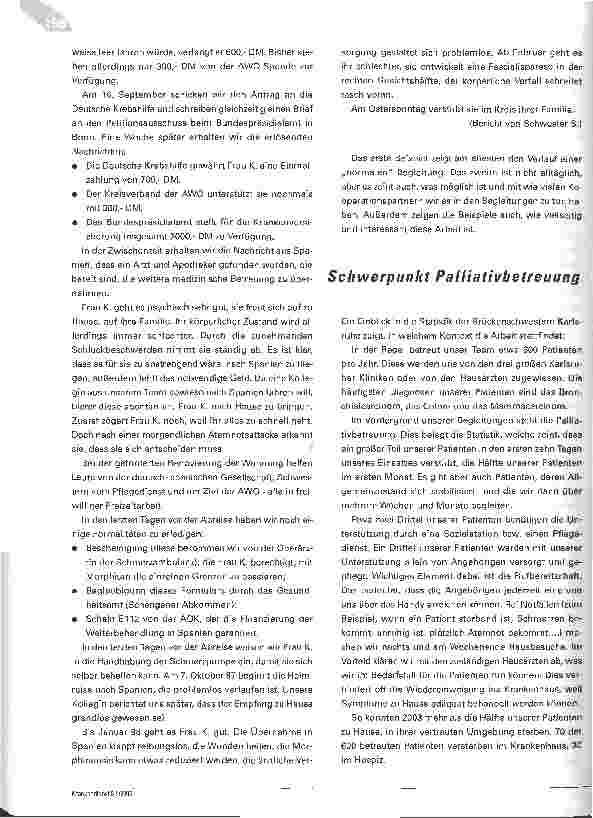 Vorschauseite 6: Den Tagen mehr Leben gebenDie ambulante Versorgung von Tumorpatienten durch die Brückenschwestern