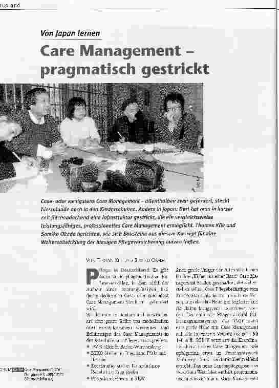 Vorschauseite 1: Care Management -pragmatisch gestricktVon Japan lernen