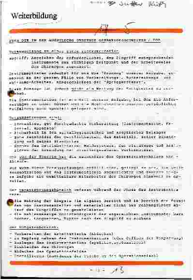 Vorschauseite 1: Weiterbildung für die in der Ausbildung stehende Operationsschwester