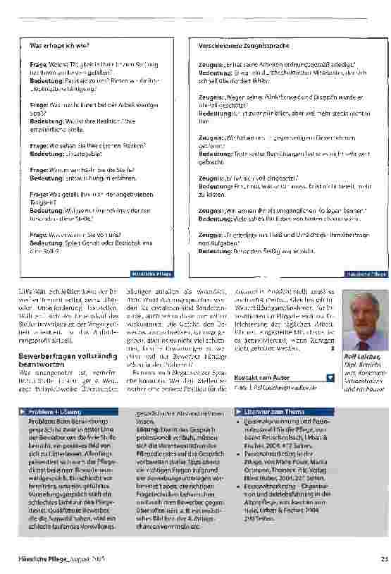 Vorschauseite 2: Möglichst viele Informationen erfragen