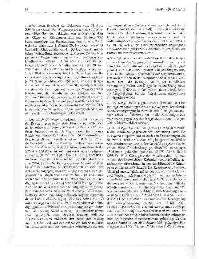 Vorschauseite 3: Das Sonderkündigungssrecht wegen Beitragssatzerhöhung besteht auch dann, wenn die Beitragssatzerhöhung mit einer Kassenfusion zusammentrifftBundessozialgericht, Urteil vom 2. Deze…