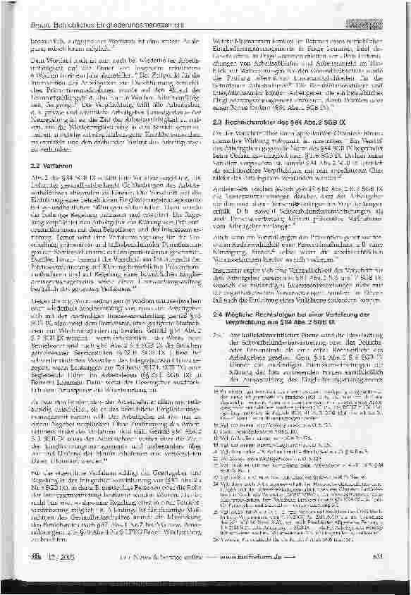 Vorschauseite 2: Betriebliches Eingliederungsmanagement gem. § 84 Abs. 2 SGBIX