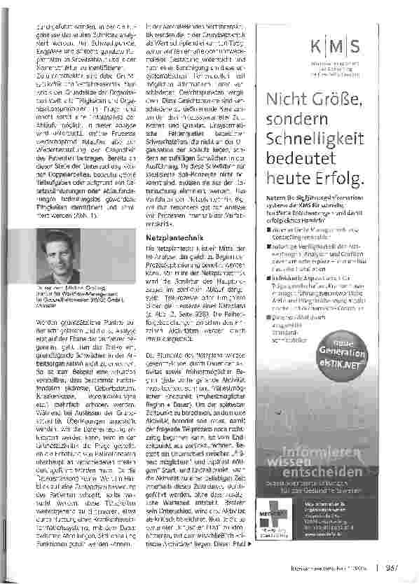 Vorschauseite 2: Klinische Pfade optimaler gestaltenProzessanalysen im Krankenhaus mit Hilfe der Netzplantechnik
