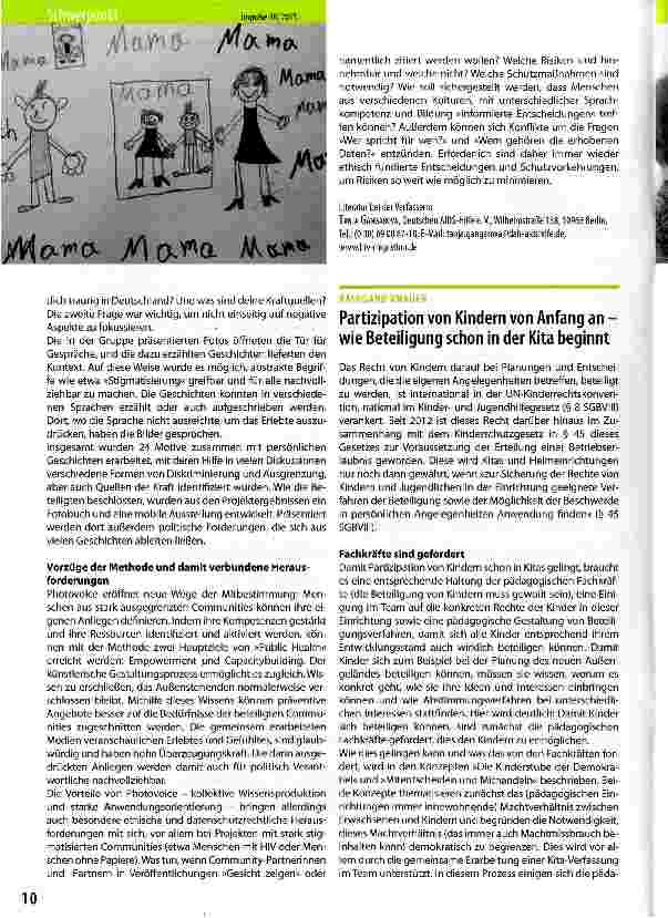 Vorschauseite 2: Community Beteiligung durch Photovoice Eine visuell-performative Methode der partizipativen Gesundheitsforschung