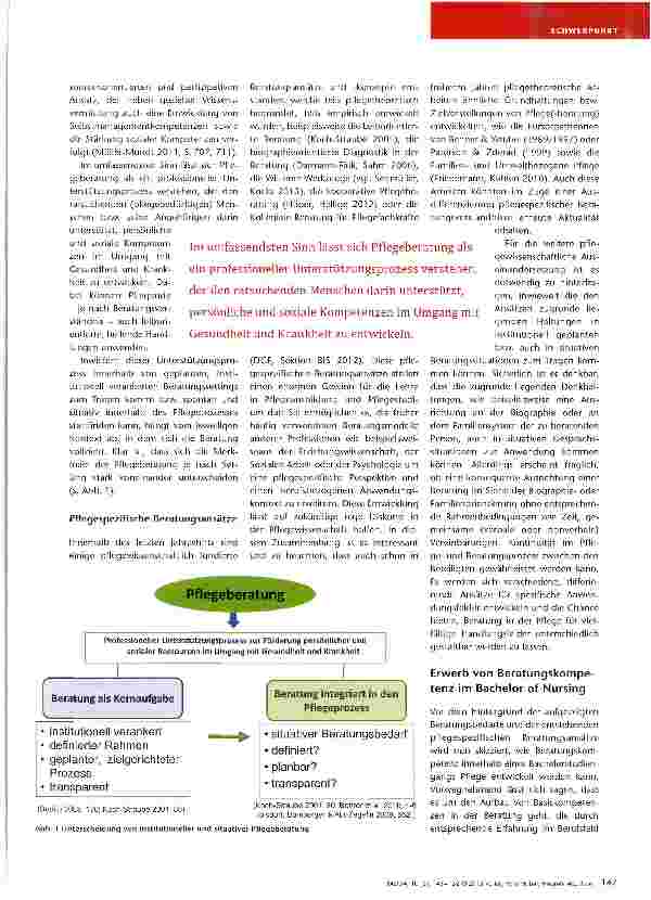 Vorschauseite 3: Gelebte Wissenszirkulation Aufbau pflegespezifischer Beratungskompetenz ii Bachelor of Nursinq