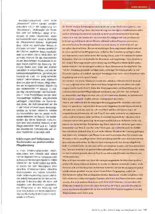 Vorschauseite 5: Gelebte Wissenszirkulation Aufbau pflegespezifischer Beratungskompetenz ii Bachelor of Nursinq