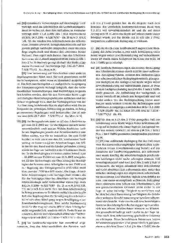 Vorschauseite 4: Beendigung eines Arbeitsverhältnisses nach §33 Abs. 2 TVöD durch auflösende Bedingung (Rentenzahlung)
