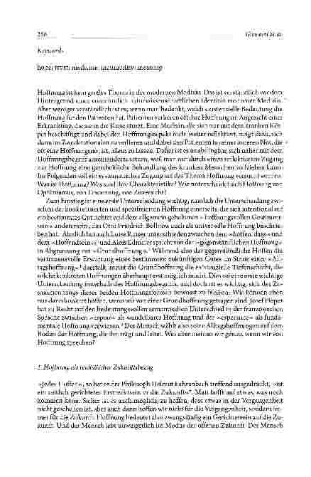 Vorschauseite 2: Therapieziel Hoffnung Zur Bedeutung der Hoffnung in einer technisierten Medizin