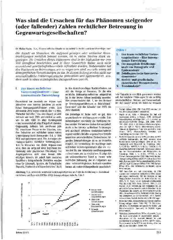 Vorschauseite 1: Was sind die Ursachen für das Phänomen steigender (oder fallender) Zahlen rechtlicher Betreuung in Gegenwartsgesellschaften?