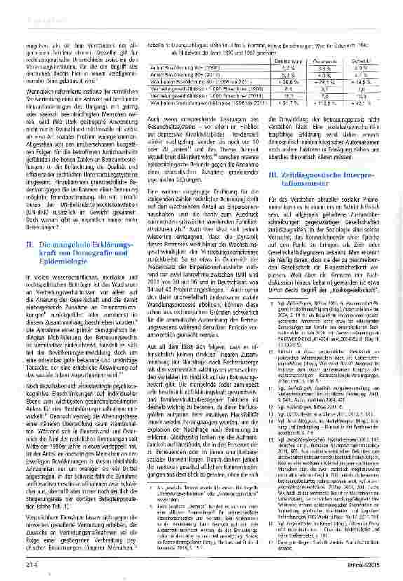 Vorschauseite 2: Was sind die Ursachen für das Phänomen steigender (oder fallender) Zahlen rechtlicher Betreuung in Gegenwartsgesellschaften?