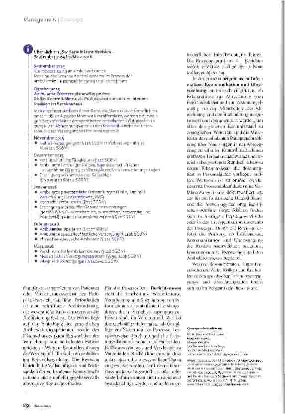 Vorschauseite 5: Ambulante Prozesse planmäßig prüfen