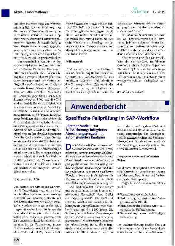Vorschauseite 1: Erlössicherung: Integrierter Abrechnungsprozess mit automatisierten Routinen