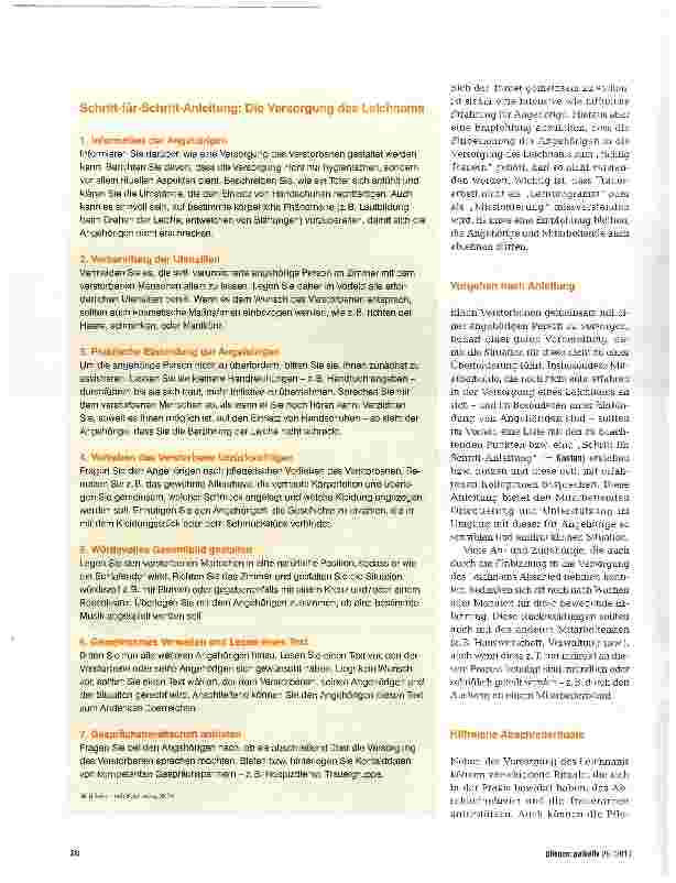 Vorschauseite 2: Verstorbene würdevoll versorgen