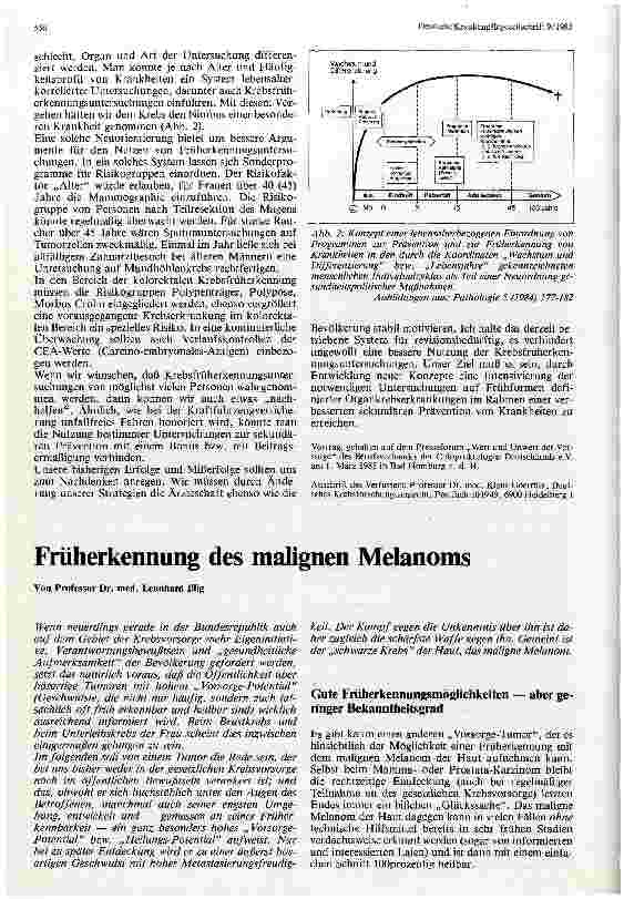 Vorschauseite 1: Früherkennung des malignen Melanoms