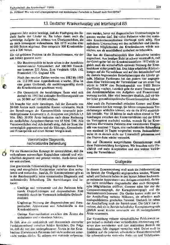 Vorschauseite 5: Wie weit sind Leistungsanspruch und medizinischer Fortschritt in Zukunft noch finanzierbar ?