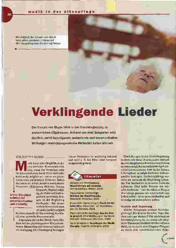 Vorschauseite 1: Verklingende Lieder