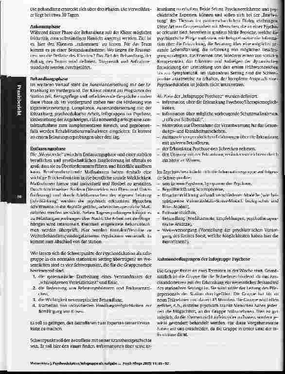 Vorschauseite 2: Psychoedukation/Infogruppe als Aufgabepsychiatrischer Pflege