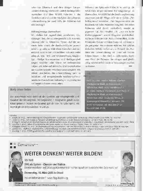 Vorschauseite 3: Unterernährung: sieben Spitäler ein Projekt