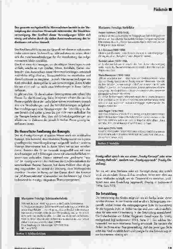 Vorschauseite 2: Das Marianne-Frostig-Konzept in der ErgotherapieTeil I: Die Frosfig-Einstellung