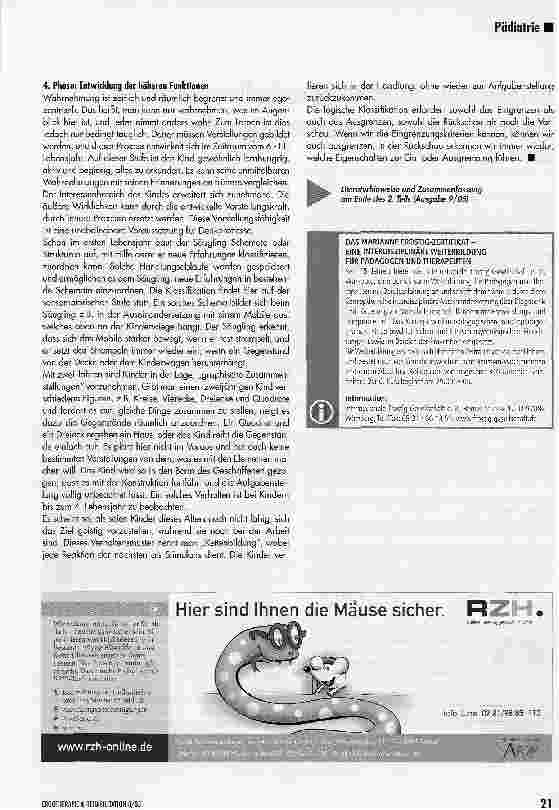 Vorschauseite 4: Das Marianne-Frostig-Konzept in der ErgotherapieTeil I: Die Frosfig-Einstellung
