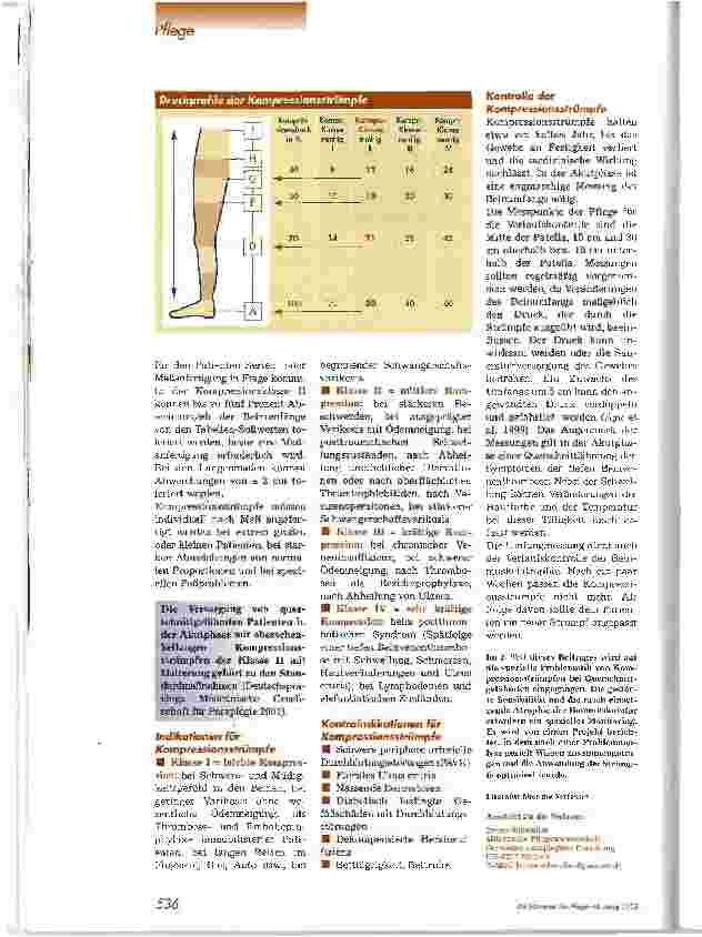 Vorschauseite 4: Weit mehr als bloß Strümpfe!Teil 1: Grundlagen der Thromboembolie-Prophylaxe mit Kompressionsstrümpfen bei Querschnittgelähmten