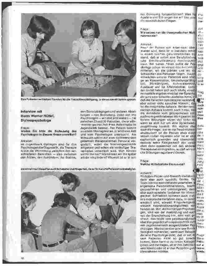 Vorschauseite 1: Rehabilitationszentrum für hirngeschädigte Kinder und Jugendliche Interview mit Herrn Werner Hüttel, Diplompsychologe