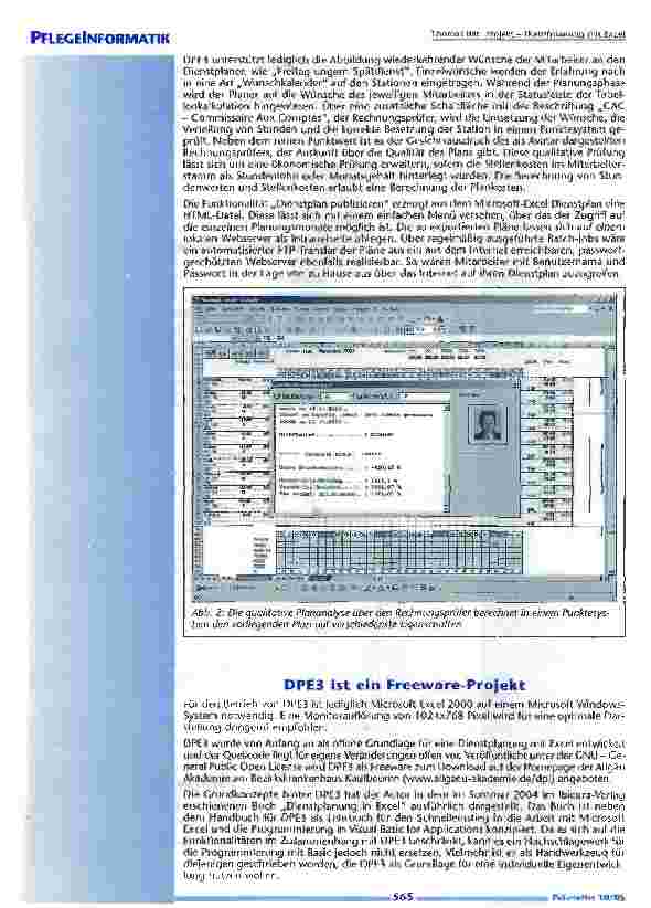 Vorschauseite 3: Projekt - Dienstplanung mit Excel
