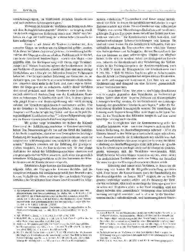 Vorschauseite 2: Erwartungen der Sozialgerichte an die Prozessführung der Krankenkassen