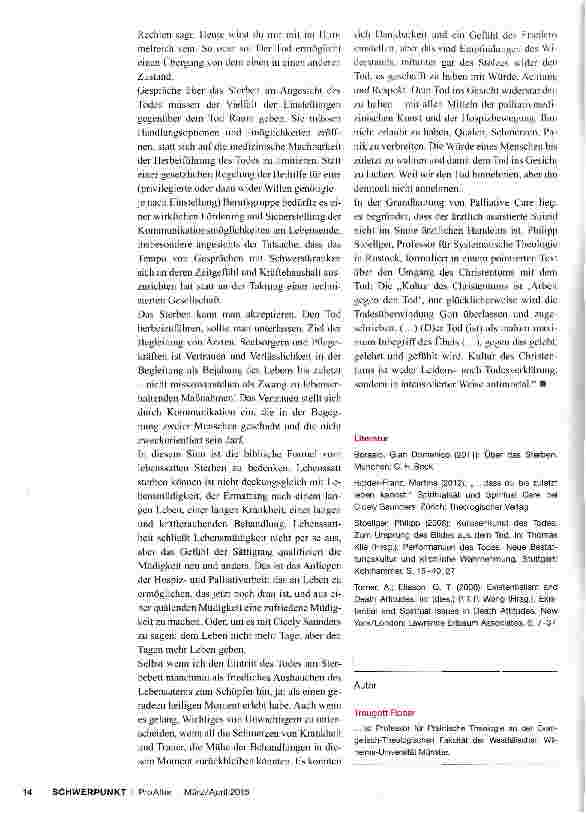 Vorschauseite 4: Dem Leben nicht mehr Tage, aber den Tagen mehr Leben geben