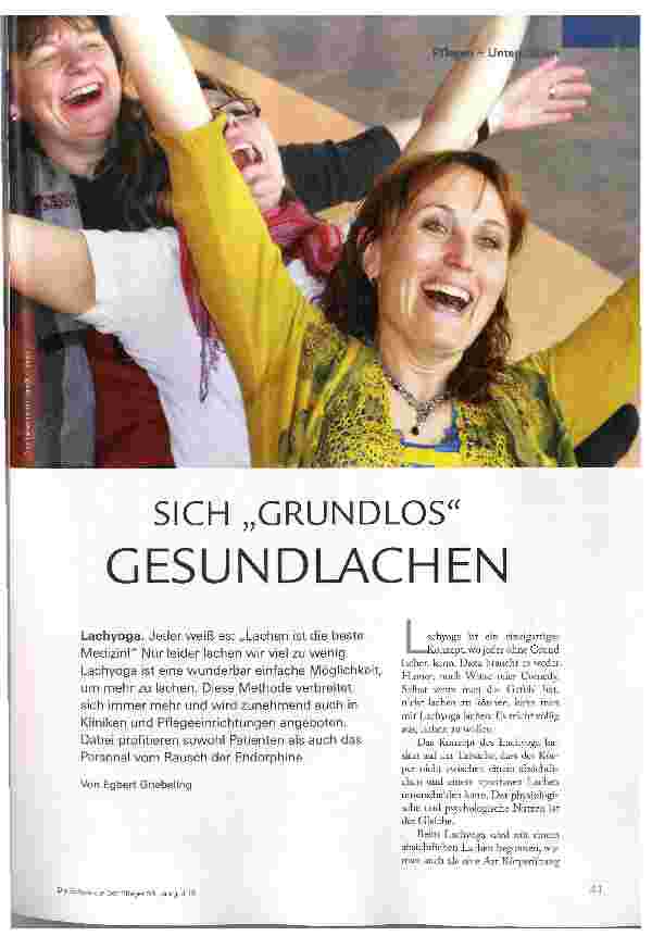 Vorschauseite 1: SICH GRUNDLOS GESUNDLACHEN