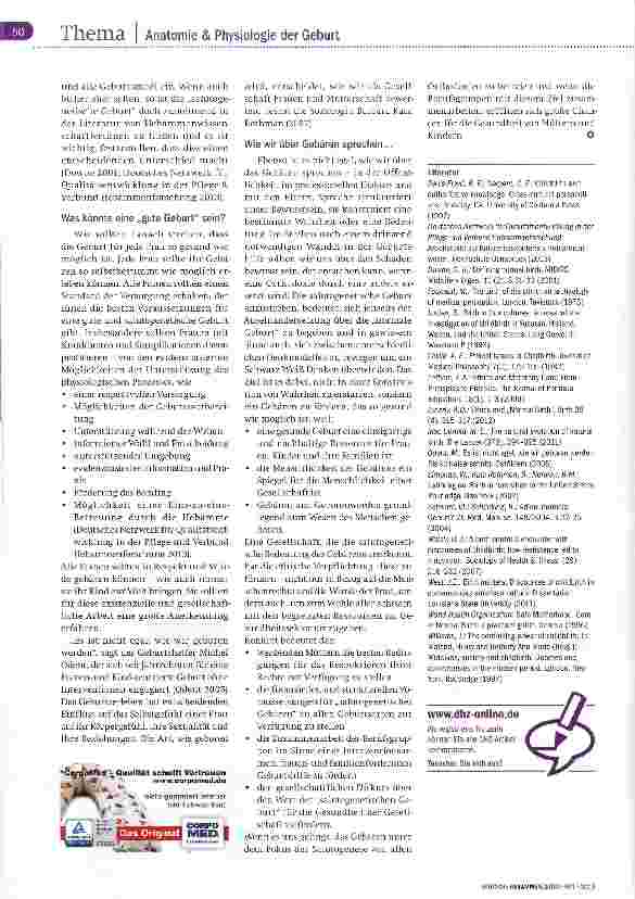 Vorschauseite 5: Von der „normalen zur „salutogenetischern Geburt