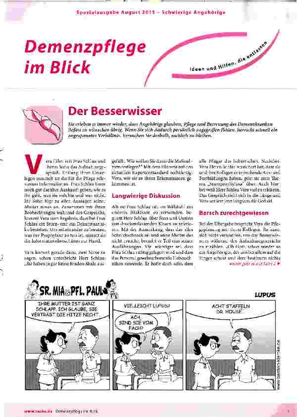 Vorschauseite 1: Der Besserwisser