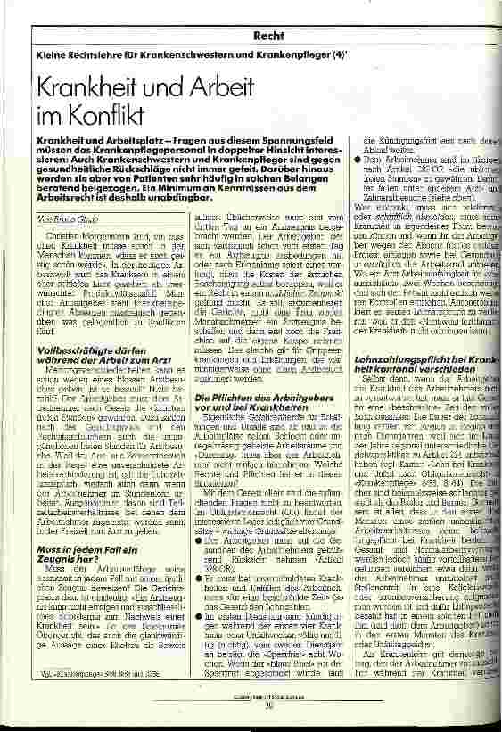 Vorschauseite 1: Krankheit und Arbeit im Konflikt