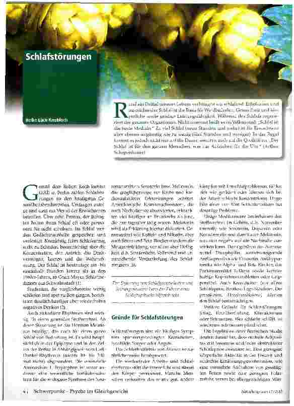 Vorschauseite 1: Schlafstörungen