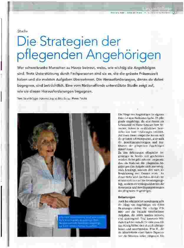 Vorschauseite 1: Die Strategien der pflegenden Angehörigen