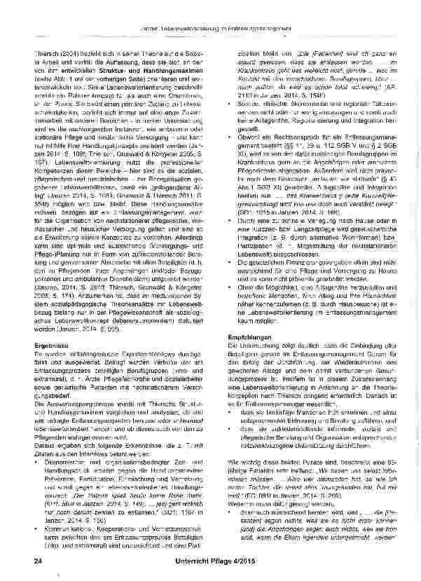 Vorschauseite 3: Lebensweltorientierung im Entlassungsmanagement
