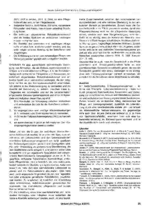 Vorschauseite 4: Lebensweltorientierung im Entlassungsmanagement