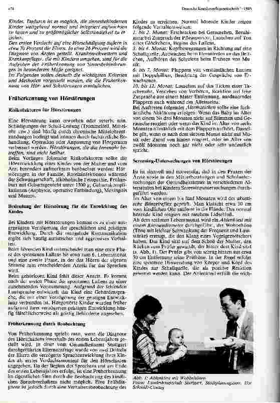 Vorschauseite 2: Moderne Früherkennungsmethoden bei Behinderungen der Sinnesorgane