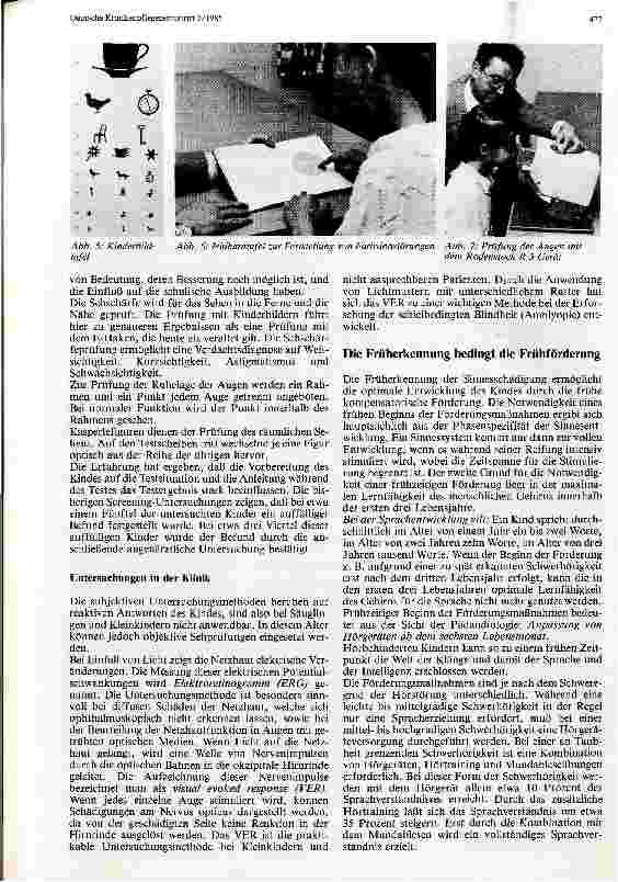 Vorschauseite 5: Moderne Früherkennungsmethoden bei Behinderungen der Sinnesorgane