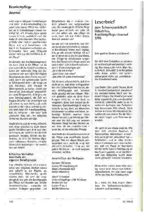Vorschauseite 3: Braucht die Pflege eine Ethik?