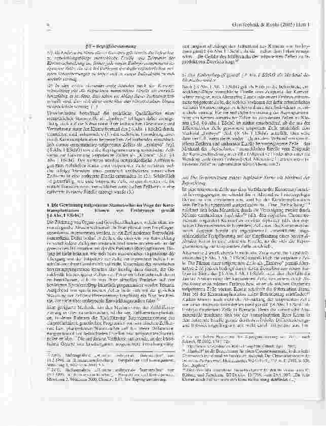 Vorschauseite 4: Die Legaldefinition des Embryos gemäß § 8 Abs. 1 ESchG -Grenzfälle regenerativer Zellforschung am Maßstab des deutschen Embryonenschutzgesetzes sowie der Vorgaben des Menschenrech…